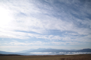 図 霧ヶ峰からの眺め 南アルプス方面
